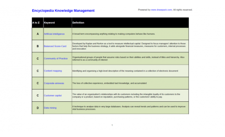 Encyclopedia Knowledge Management - 25 Definitions in Knowledge Management